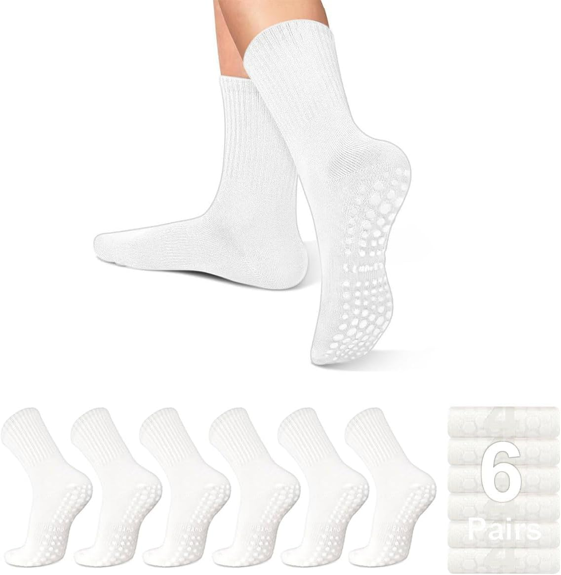 ZANZER Pilates Yoga Socks with Grips for Women,Non-Slip Reformer Yoga Pilates Grip Socks for Sport,Hospital,Ballet,Barre,Dance,Barefoot