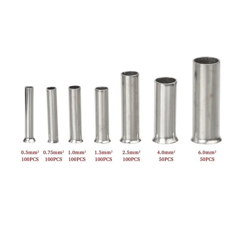 600Pcs Wire Copper Crimp Fitting Ferrules Assortment Kit, 7 Sizes, 22-10 AWG Wire Ferrules Kits, Electrical Cable Pin Cord End Terminal for Electric Connectors. image number 2