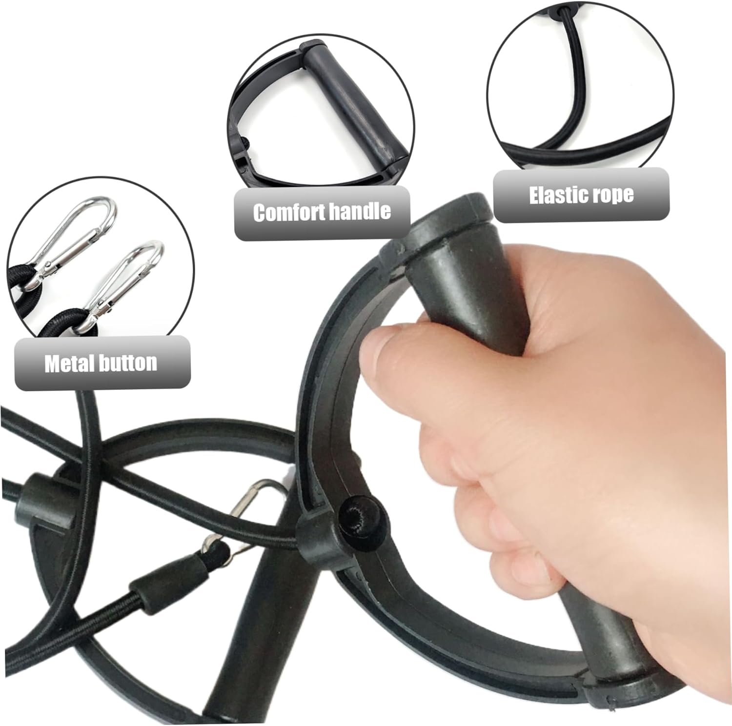 Resistance Band Women Exercise Band with Handles Stepper Resistance Bands Durable Pull up Assist Bands Fitness Accessories for Weightlifting Strength Training Muscle Toning image number 5