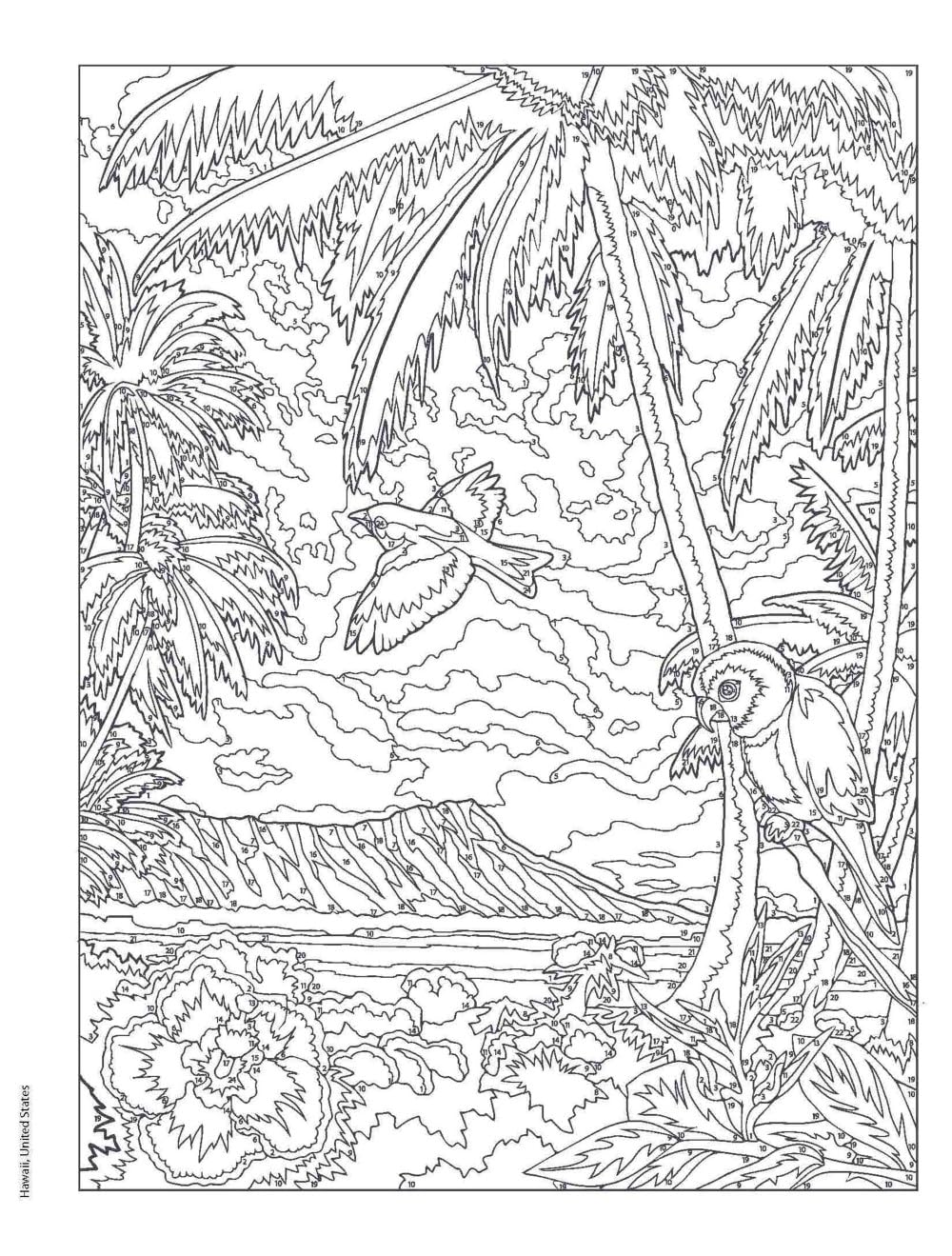 Creative Haven around the World Color by Number image number 6