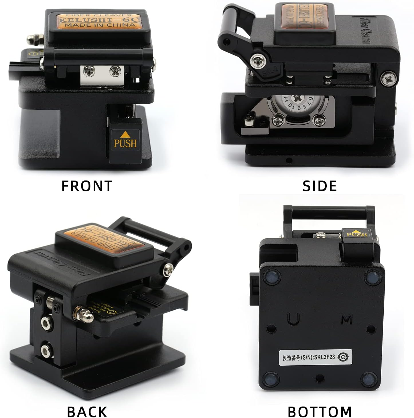 Fiber Cleaver FTTH Fiber Optic Tools High Precision SKL-6C Cable Cutting Fiber Optic Knife Tools Fiber Cleavers 16 Surface Blade image number 3