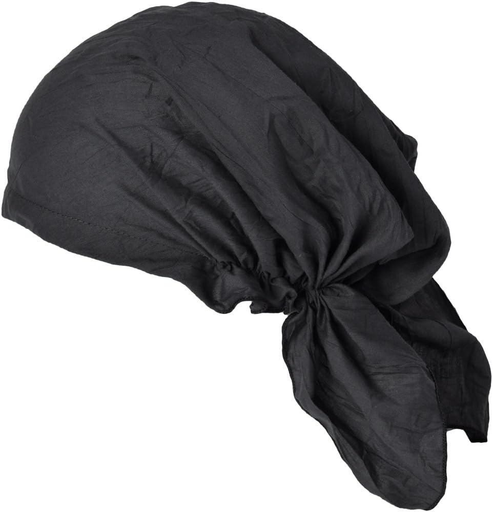 CHARM Pirate Bandana Head Scarf - Balding Hair Cap Headwrap Hat Chemo