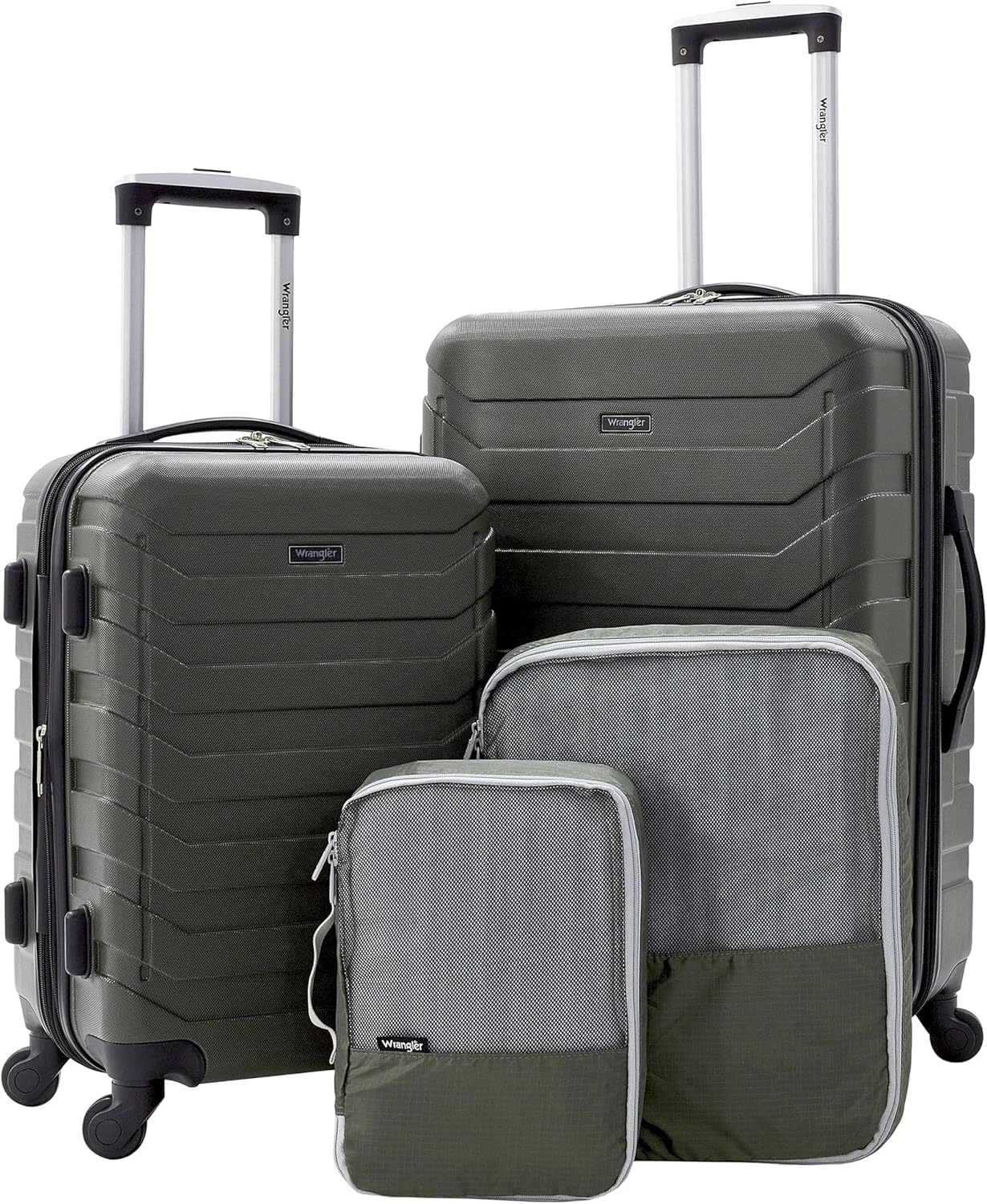 Travelers Club 4 Piece Luggage and Packing Cubes Set
