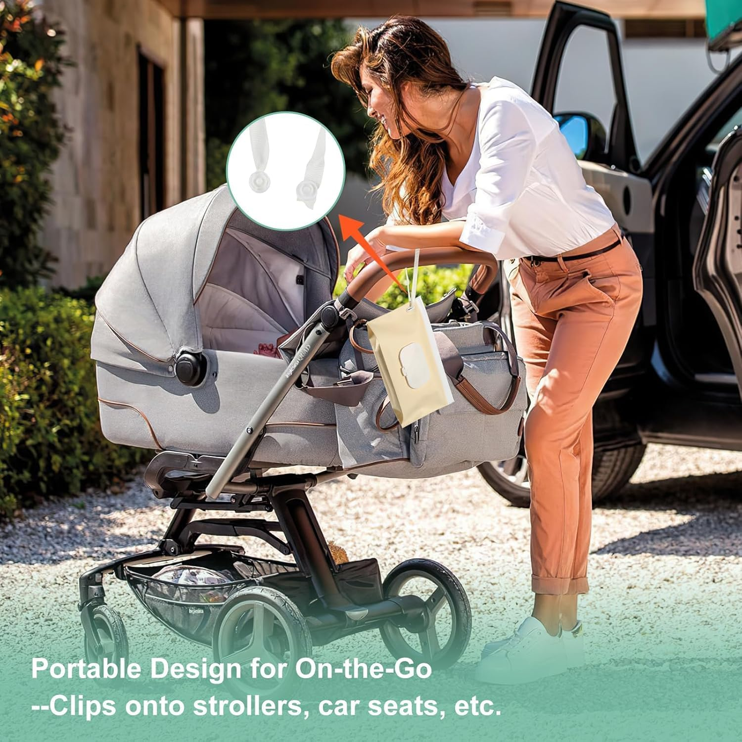 4Pcs Wet Wipe Pouch Dispenser,Portable Refillable Wipe Holder Container,Reusable Travel Wet Wipes Pouch,Travel Wet Wipe Pouch,Refillable Wipes Container for Travel image number 1