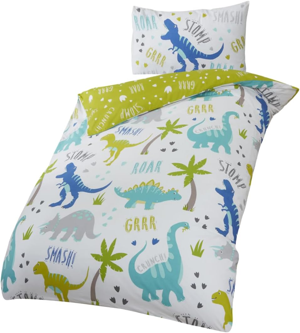 Rapport Roarsome Dinosaur- Reversible Duvet Cover Set, Single,Kidz image number 5