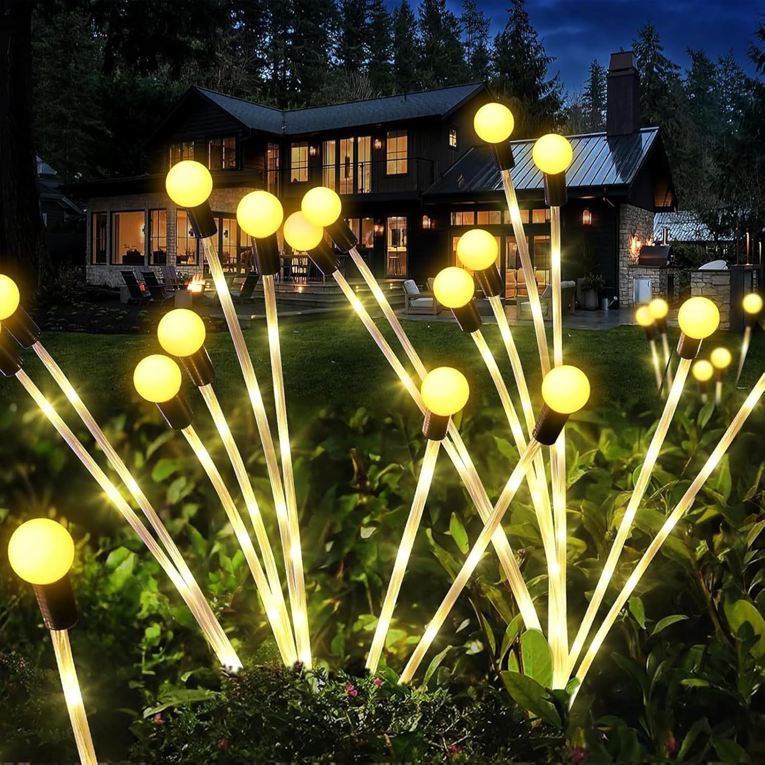 Solar Garden Lights Outdoor, 30LED 7.9Ft Bubble Beads Shaped Solar Lights Outdoor with 8 Lighting Modes, Fairy Light Waterproof Patio Light for Garden Yard Porch Wedding Party Decoration(Colorful)