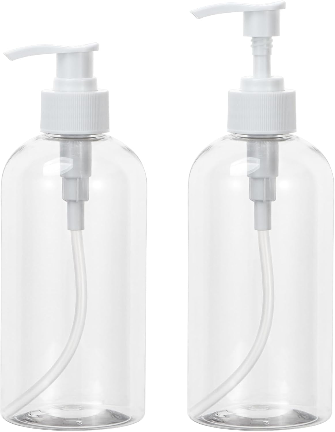 Yebeauty Pump Bottle Dispenser, 2 Pack 13.5Oz/400Ml Dish Lotion Soap Dispenser Plastic Liquid Shampoo Container for Bathroom Kitchen Hotel Body Wash, Clear image number 3