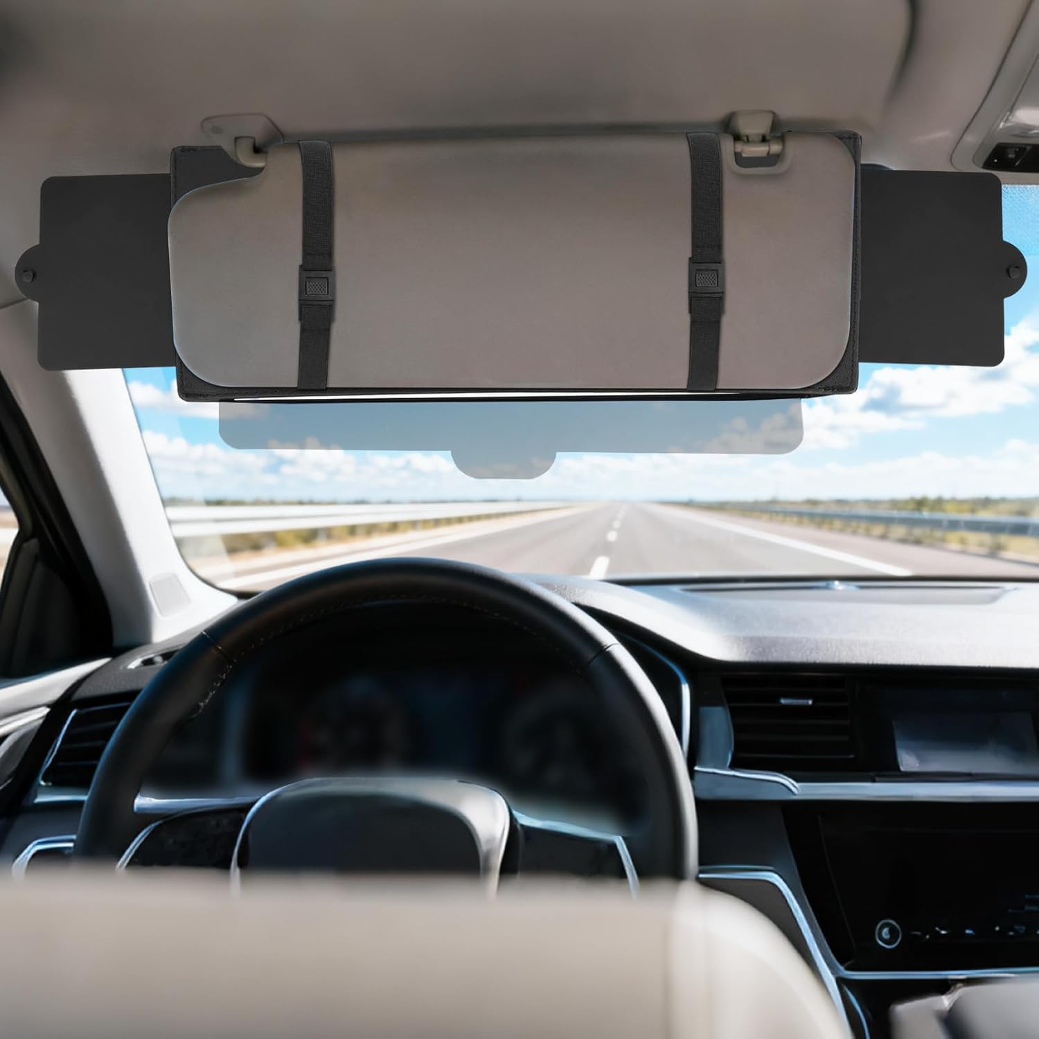 Sun Visor Extender for Car, Polarized Anti-Glare Car Visor Extender with PC Lenses Safe Driving Attachment for Sedans Suvs Vans Sports Cars image number 1