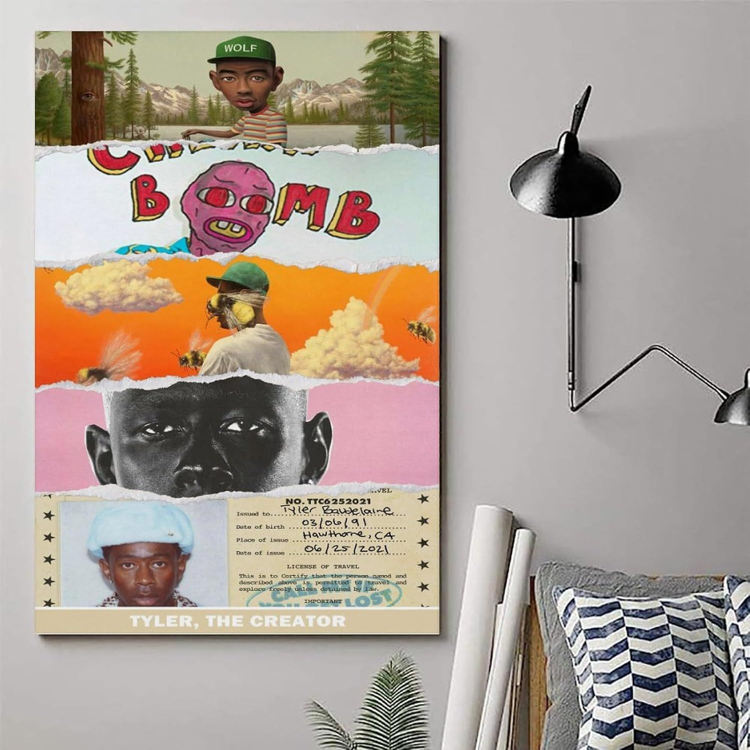 Tyler, the Creator Poster Album Cover Poster Canvas Painting Wall Art Picture Home Decor Print for Bedroom Living Room Dorm Study Bar Office 12X18Inch(30X45Cm) image number 5