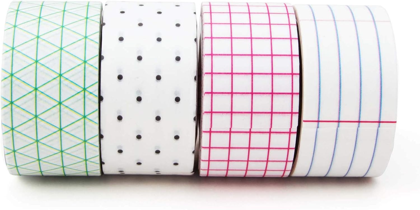 Suck UK Memo Washi Tape | Art Supplies | Decorative Paper Masking Tape | Coloured Adhesive Tape | Set of 4 Cool Selotape Rolls | Craft Supplies | Scrapbooking Accessories | Japanese Stationery image number 2