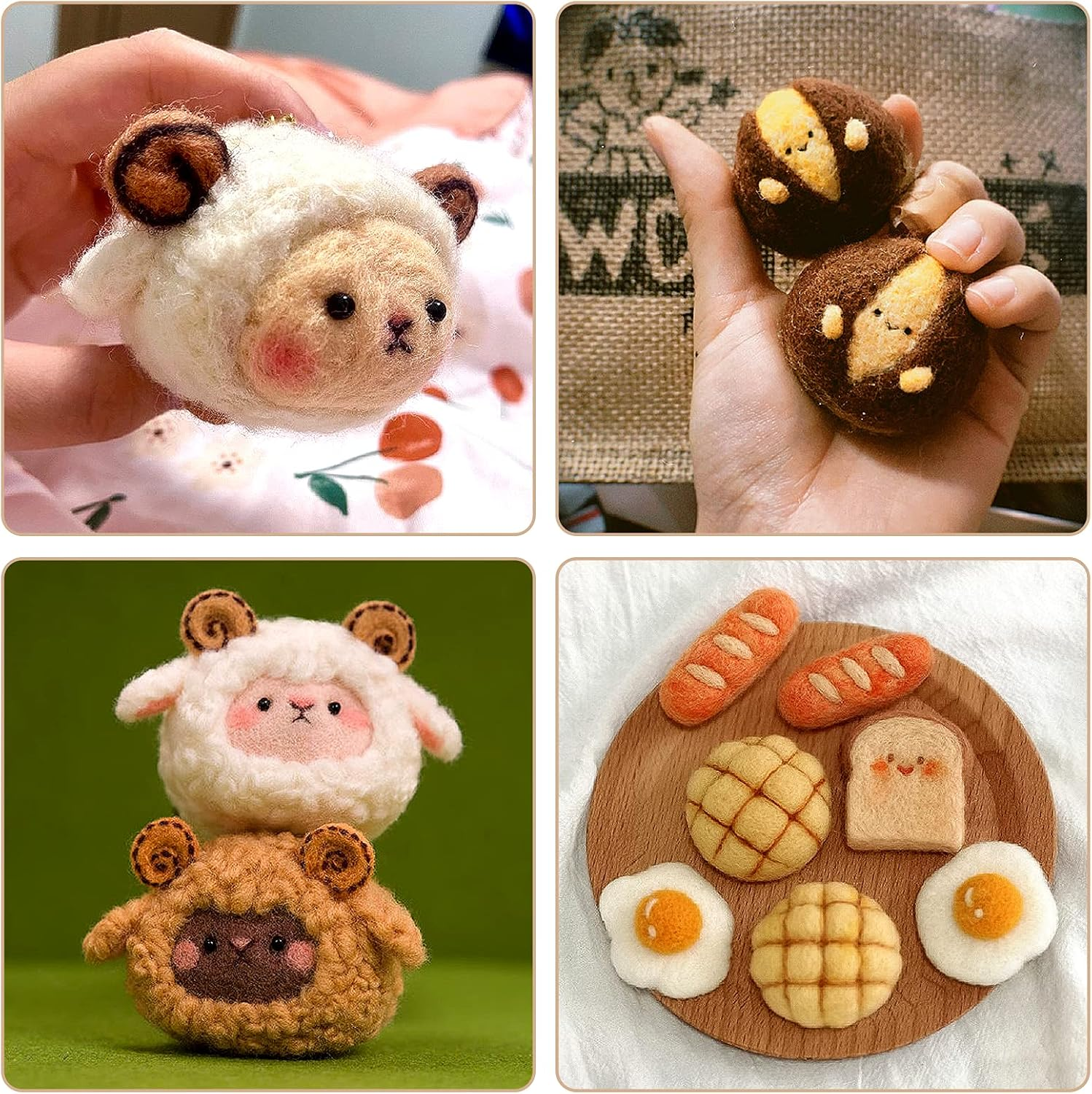 72Pcs 7.6 Oz Needle Felting Wool- 24 Dark Colors Nature Fibre Wool Yarn Roving Needle Felting Hand Spinnings for Wool Felting Yarn Supplies DIY Craft Materials, 3G/Pack image number 1