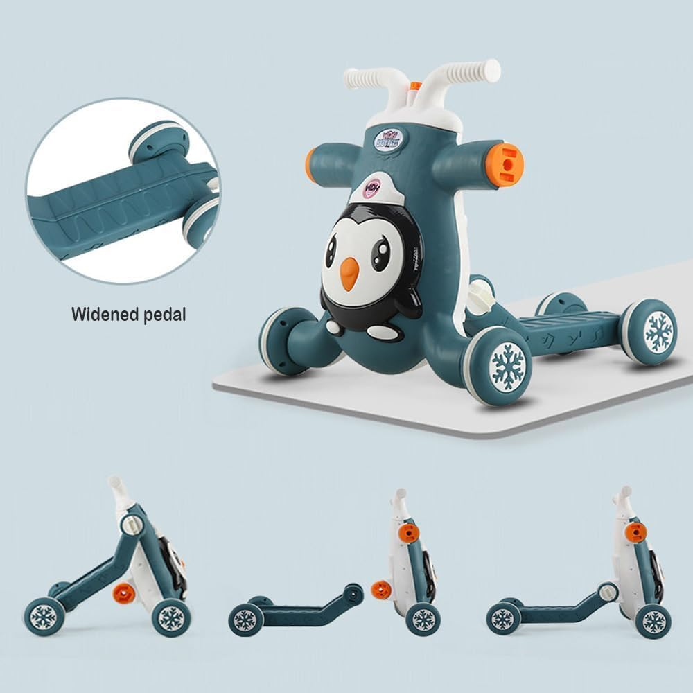 Fohouse 3 in 1 Baby Push Walkers for Baby Toy Sit-To-Stand Learning Walker with Wheels, Toddler Learning to Walk, Assemble as Scooter/Motorbike/Activity Center/Musical Toys for Infant Boys Girls