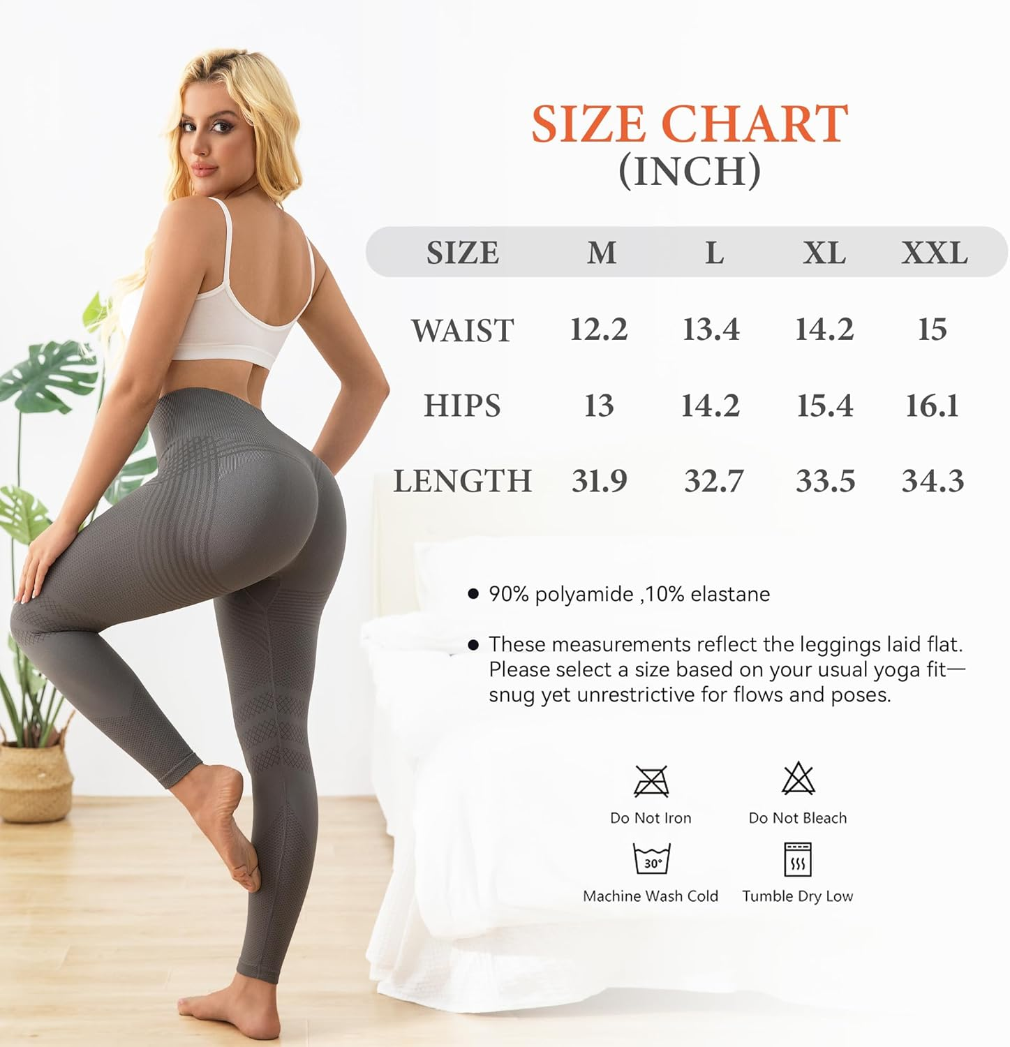 Fittingirls Women'S High Waisted Tummy Control Scrunch Butt Lifting Seamless Workout Yoga Pants image number 6