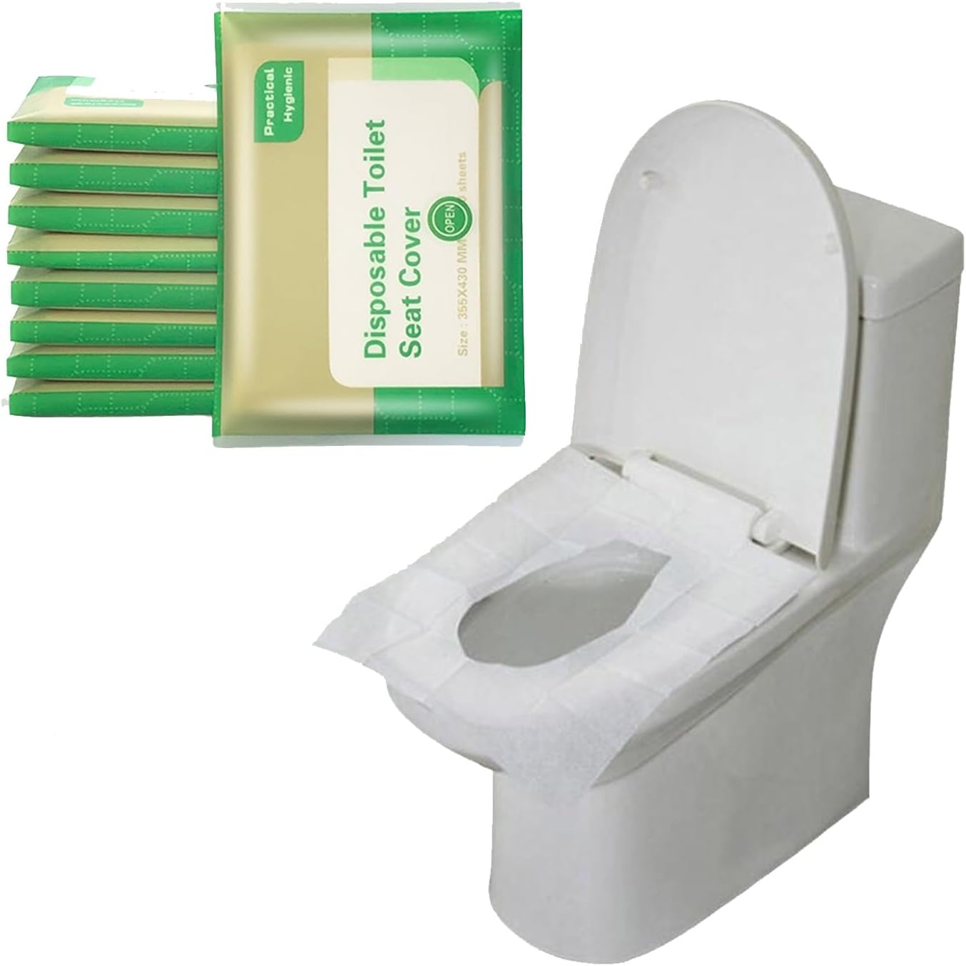 Disposable Toilet Seat Covers, 110Pcs Flushable Travel Toilet Seat Covers, Portable Potty Training Seat Covers for Adults and Kids &ndash; Ruibex image number 1