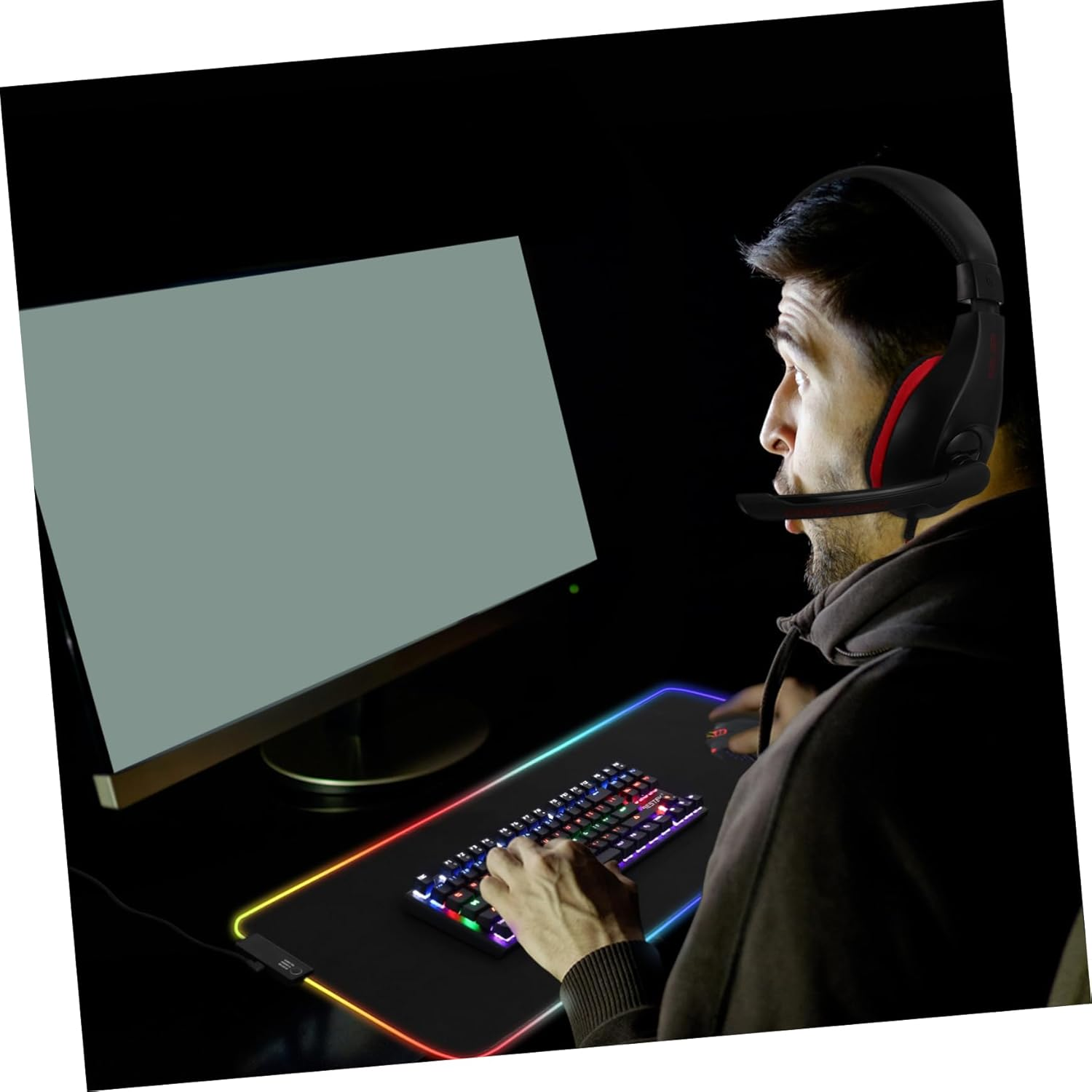 OSALADI Wired Headphones Microphone Gaming Headset for Stereo Headphones for Travel image number 2