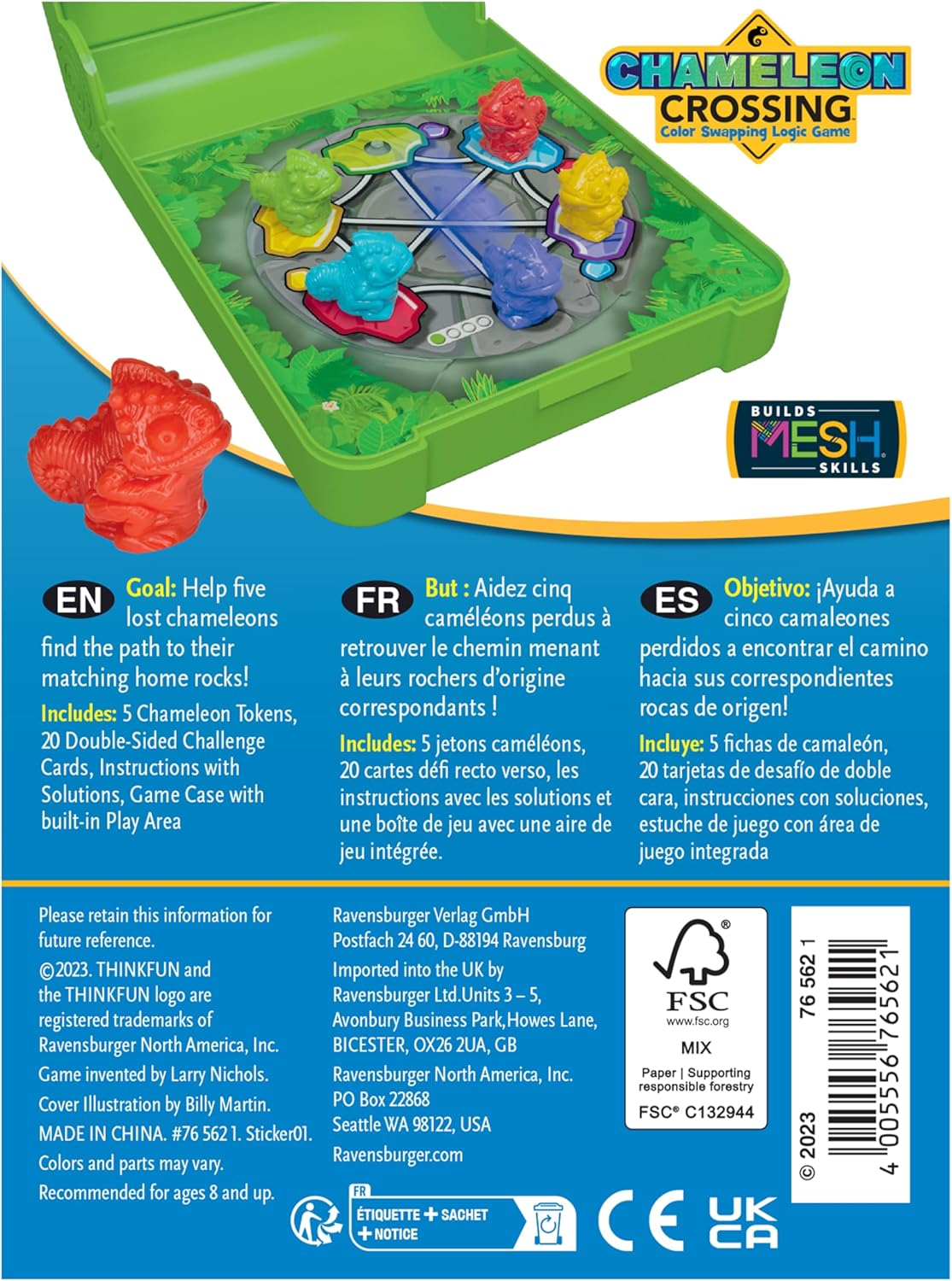 Thinkfun Flip N' Play: Chameleon Crossing Travel Logic Game for Road Trips, Plane Rides, and Vacations image number 6