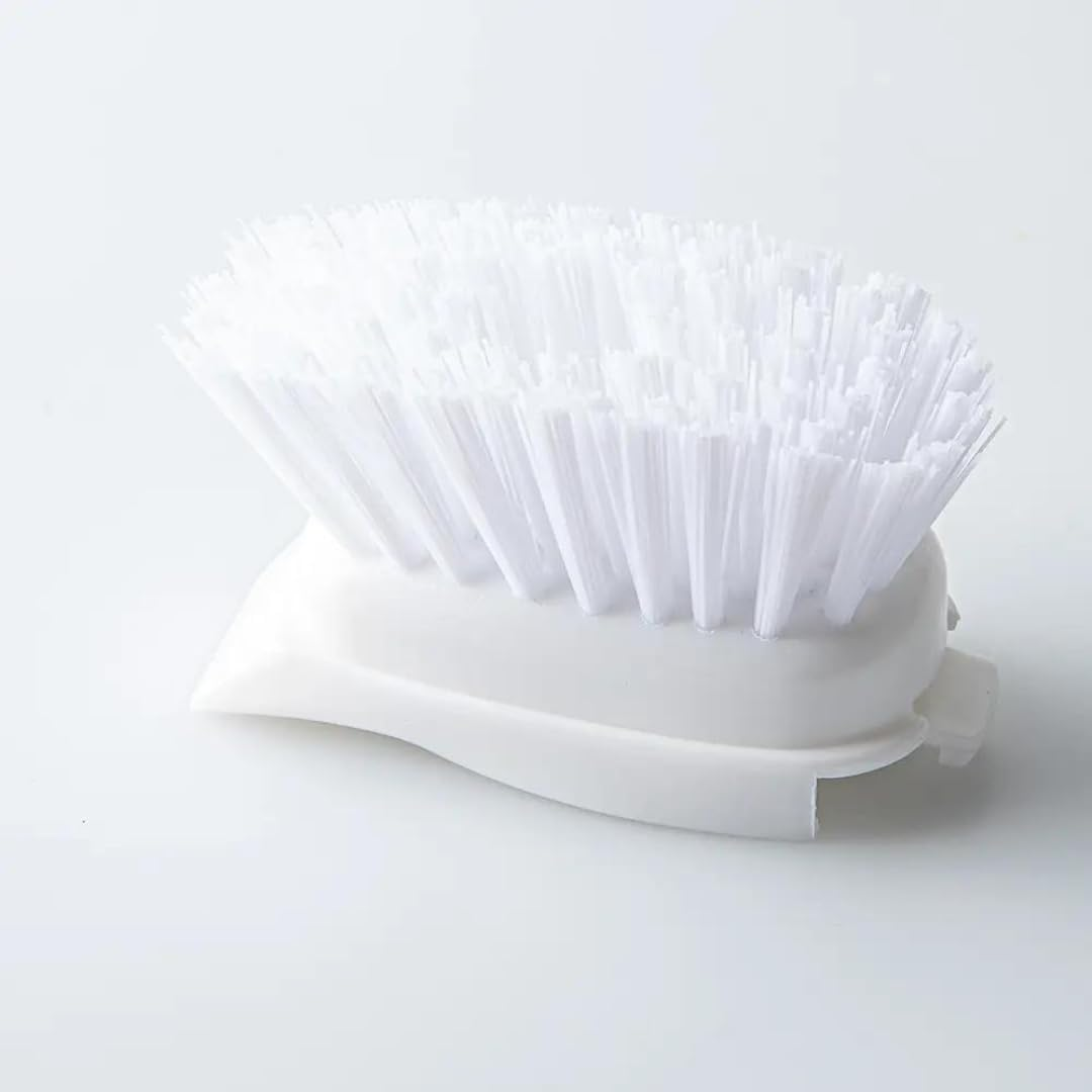 Scrub Daddy Dish Daddy Brush Head - Durable Nylon Bristles, Safe on Non-Stick Cookware - Built-In Scraper for Tough Dish Grime - Easy Attachment to Dish Daddy Dish Wand