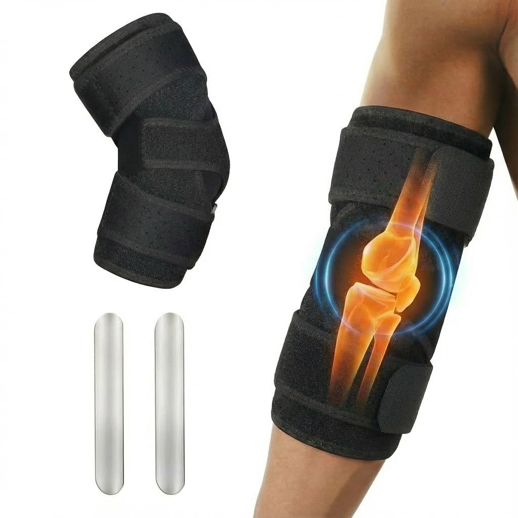 Elbow Brace for Cubital Tunnel, Ulnar Nerve Entrapment Brace - Adjustable Sleeping Elbow Support with Removable Splints, Tendonitis & Tennis Elbow Pain Relief, Fits Women & Men image number 5
