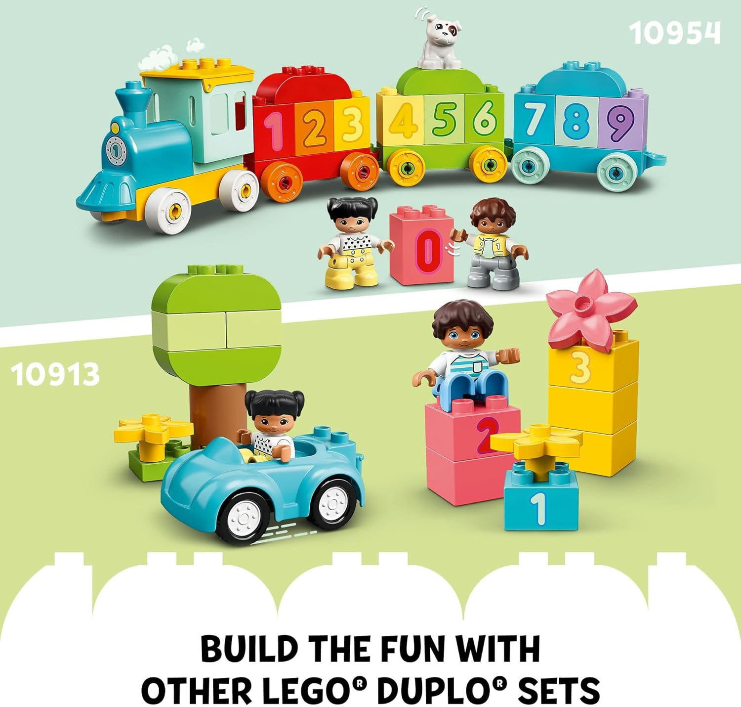 LEGO DUPLO Town Alphabet Truck Toy, Toddler Learning Toy for 2 plus Year Old Boys & Girls, Vehicle Construction Set with ABC Bricks and 2 Figures, Educational Kids' & Baby Toy 10421 image number 3
