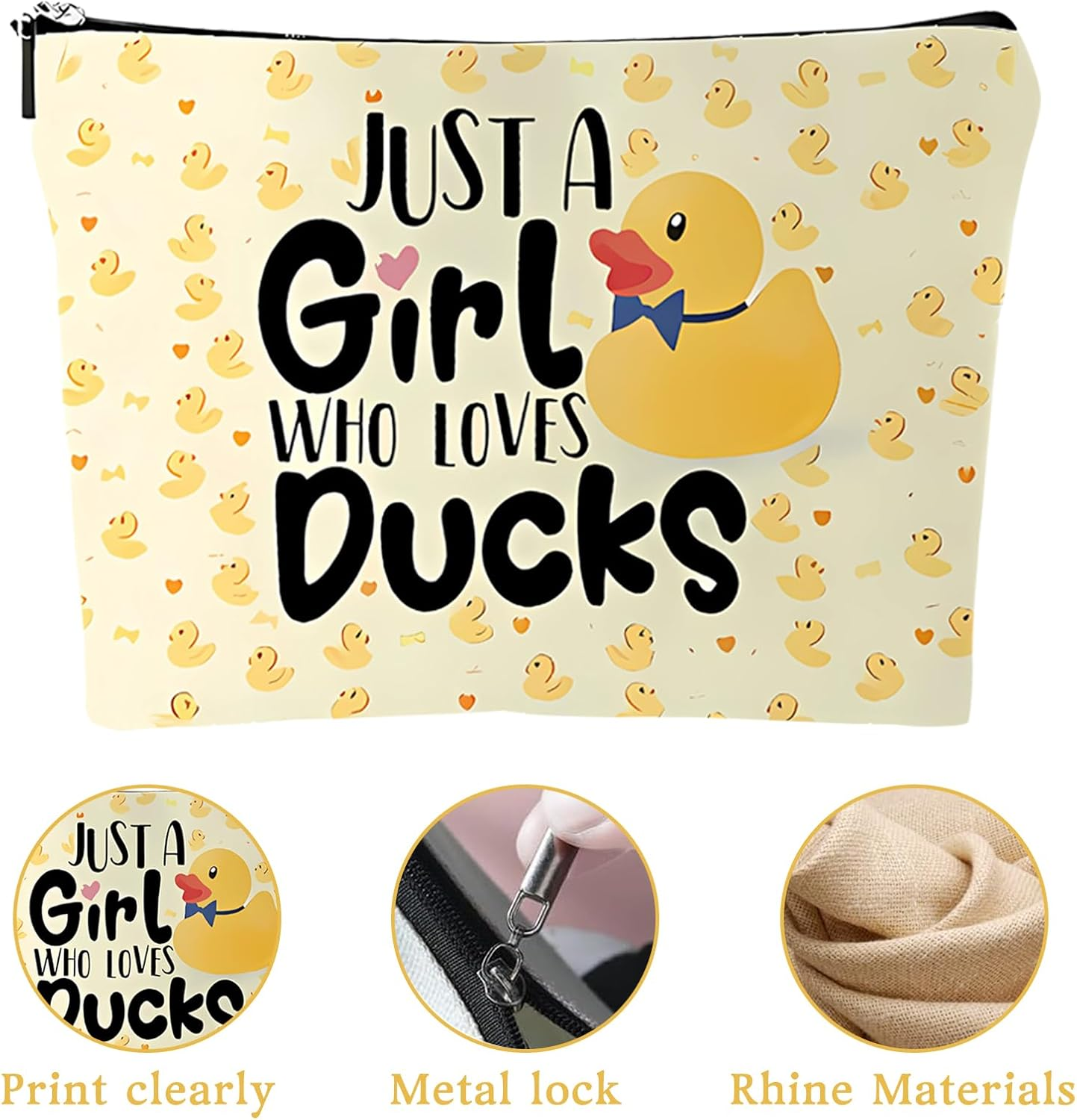 HTTDSLF Capybara Small Cosmetic Bag, Cosmetic Bag for Girls, Makeup Bag, Portable Toiletry Bag for Women, Pack of 3 image number 6