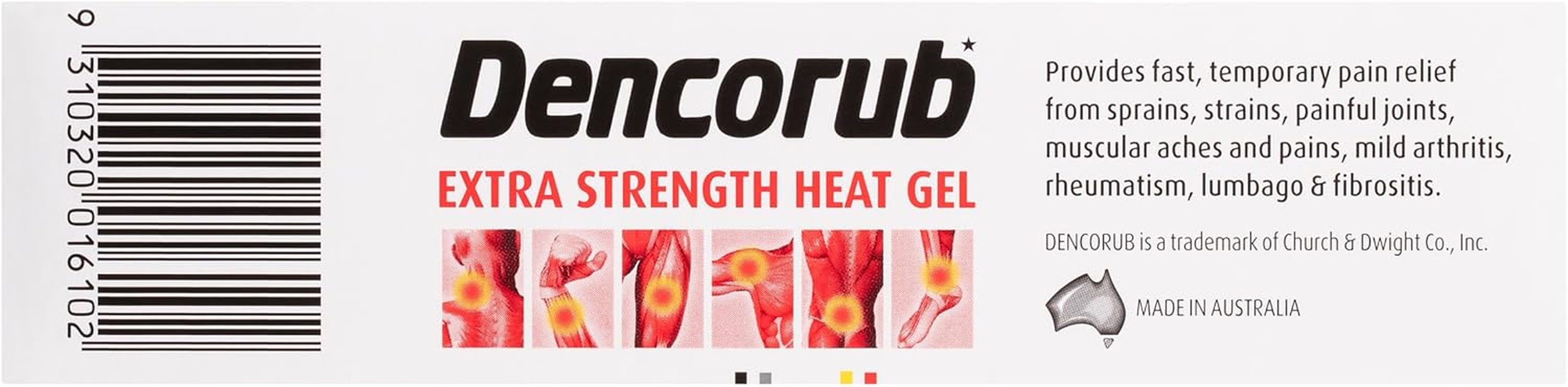 Dencorub Extra Strength Heat Gel, 100G image number 1
