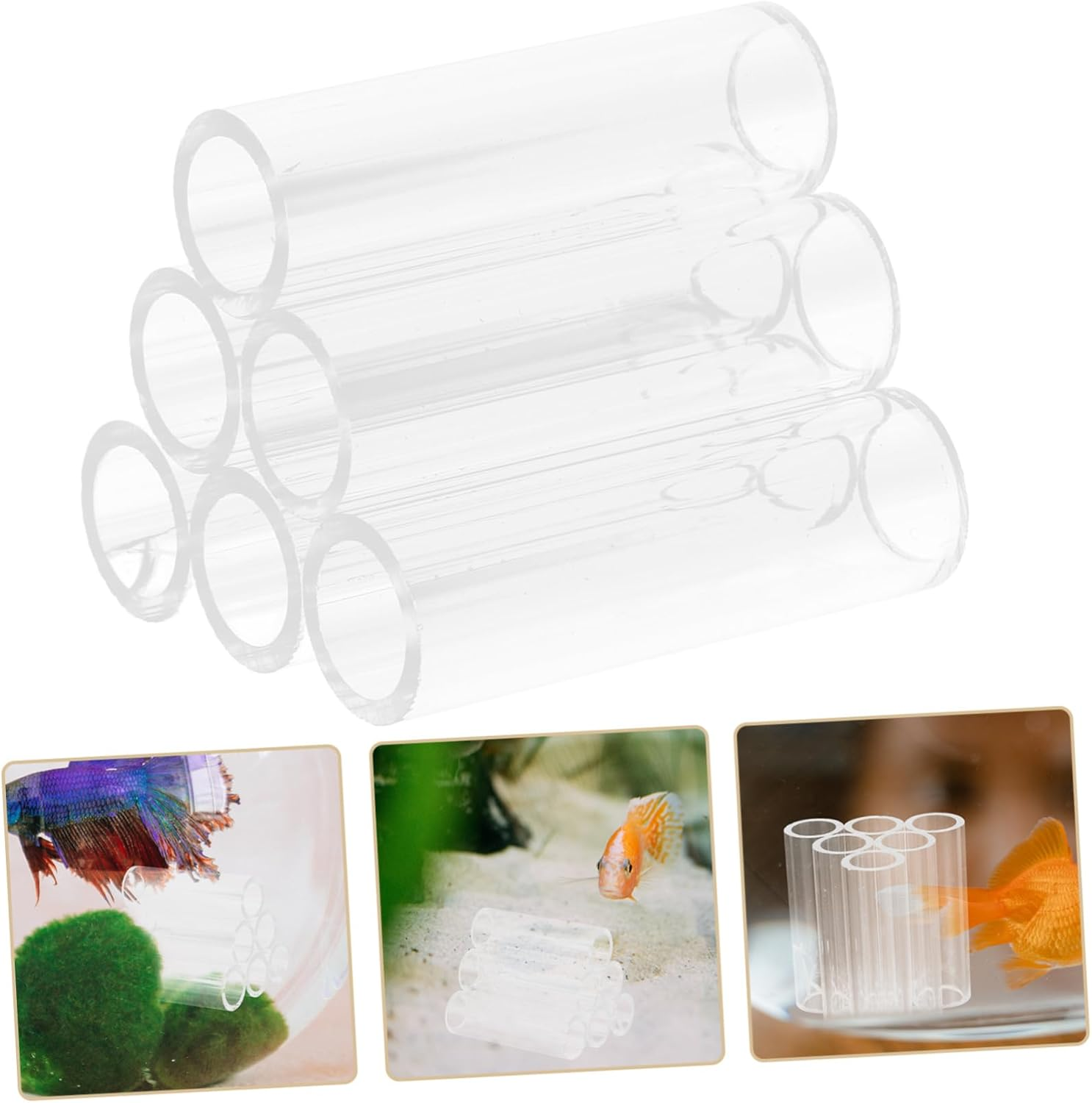 VANZACK 6Holes Fish Shrimp Feeder Breeding Tube Transparent Acrylic Shelter for Aquatic Pets for Shrimp Habitat and Tank Decor Easy to Clean and Maintain image number 1