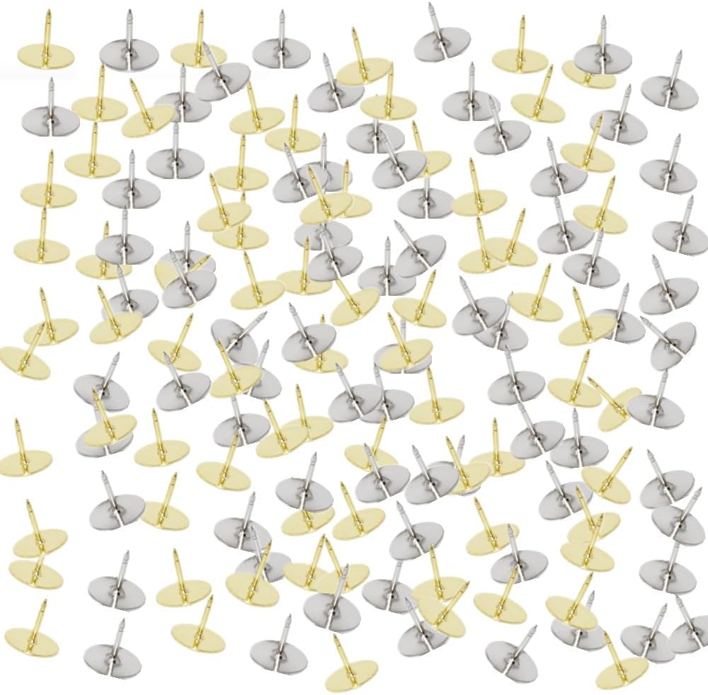 Blank Pins, Small Safety Pins Gold Bulk, Pin Backs Tie Tacks Replacement for Craft&Jewelry Making (30 Silver and 30 Gold) 60 Pack Loopunk image number 3