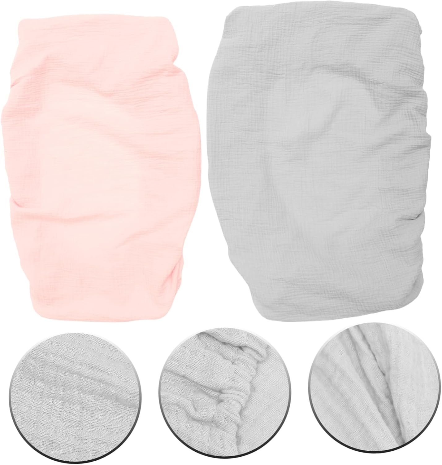 Vaguelly 2Pcs Washable Changing Pad Covers Diaper Changing Pad Sheet Removable Design for Nursing Table and Contoured image number 3