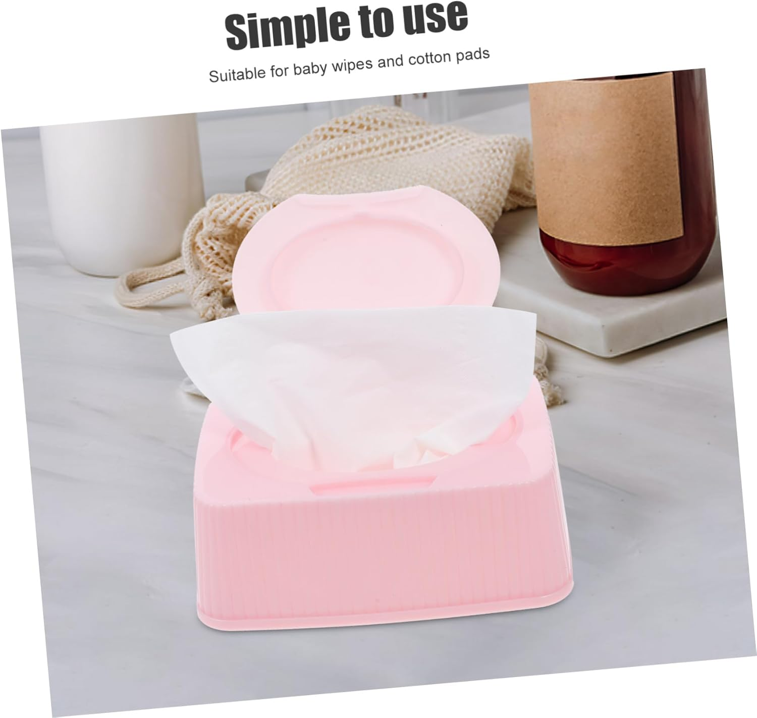 Wet Wipes Storage Box Wipes Dispenser for Home and Travel Moist and Fresh image number 4