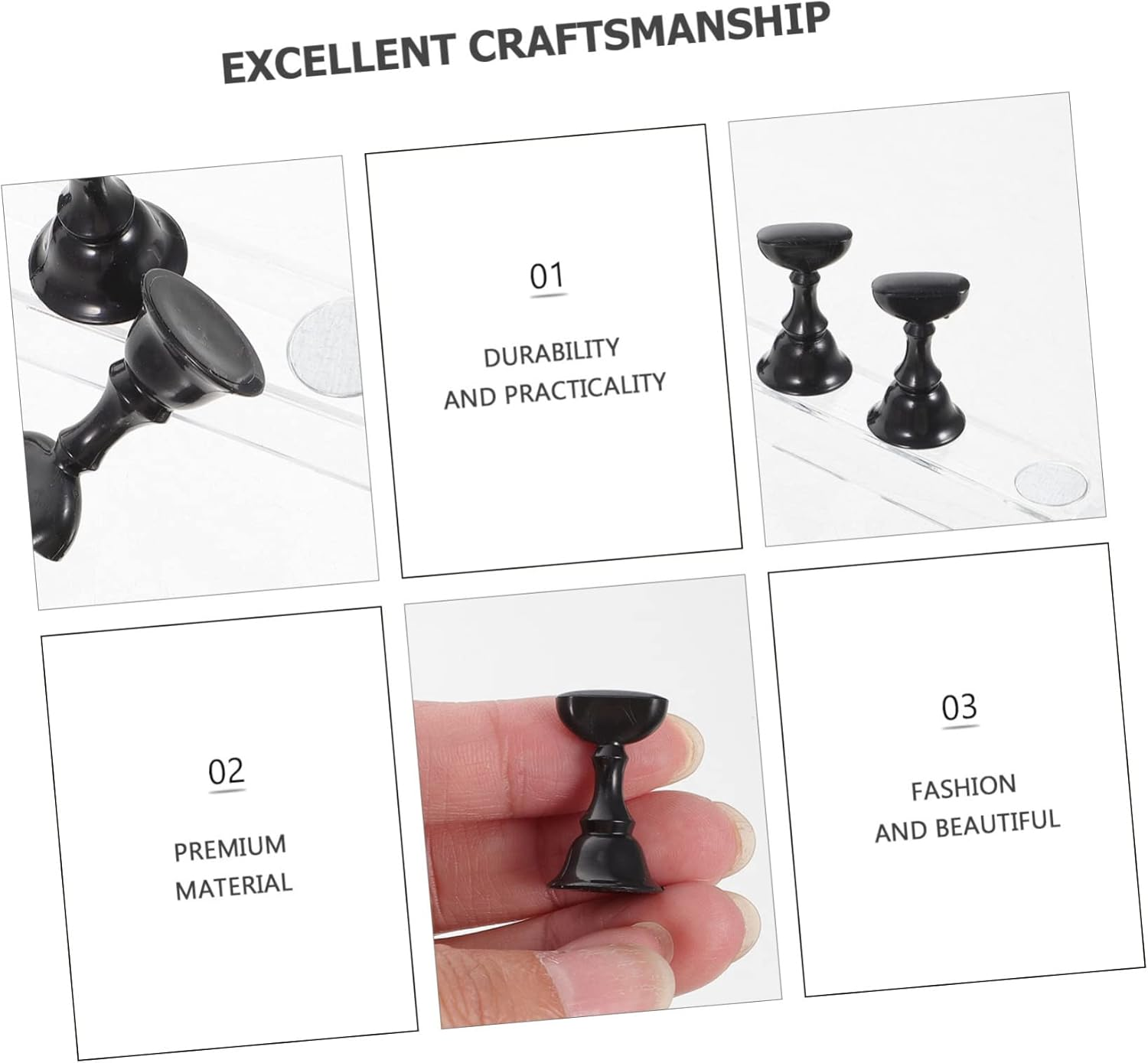 Gatuida 2 Sets Nail Tip Holder Stand Acrylic Display for Nail Art Training Magnetic Base for Easy Use for Professional Salons DIY Manicure image number 3