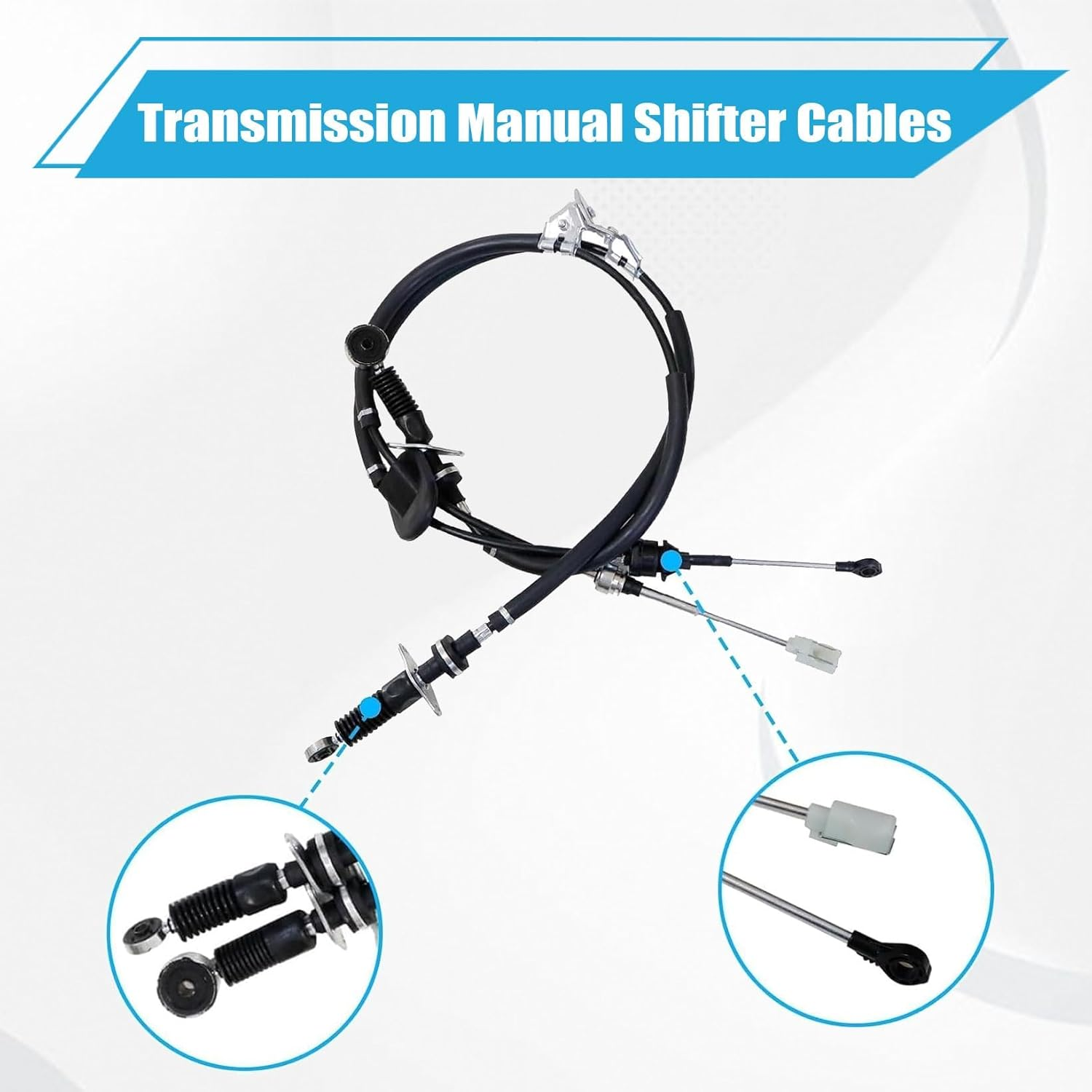 NLQR Transmission Manual Shifter Cables Compatible with Honda Accord 2003-2007 Accord Euro-R 2001-2006 TSX 2004-2008 K24 5 or 6 Speed Transmission # 54100-SDA-A01 54310-SDA-L02 image number 1