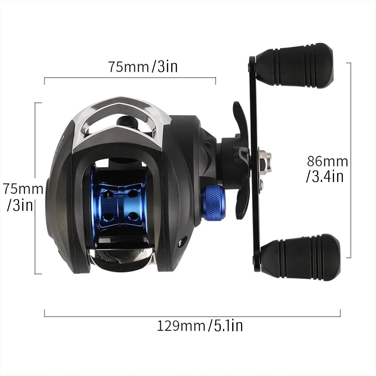 AIMALL Fishing Reel with Anti-Frying Line System, Teardrop Swivel Disc Spinning Reel for Freshwater and Saltwater, Left and Right-Hand Versions image number 6
