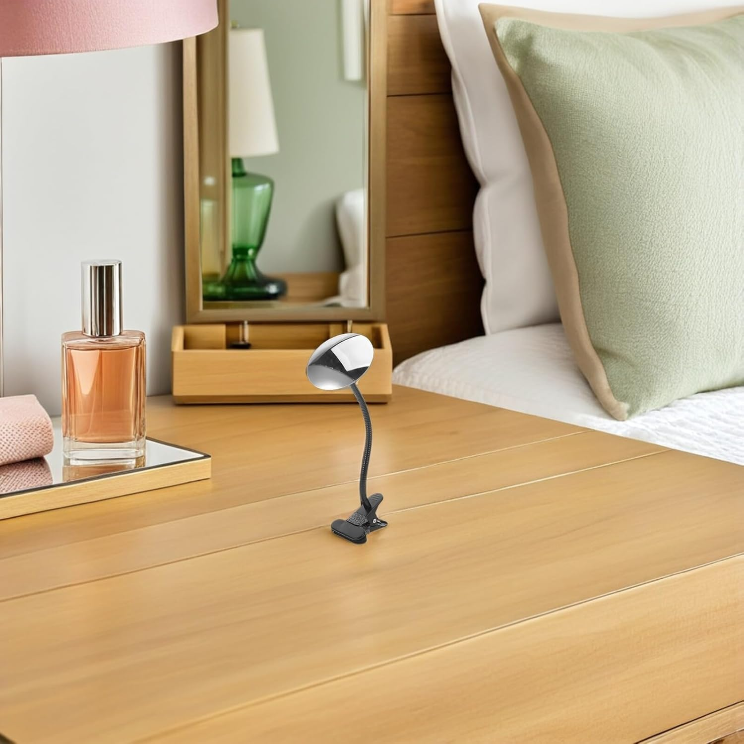 Beatifufu Convex Desk Mirror for Cubicle Security Rotatable Small Office Rearview Monitor Space-Saving Clamp Design for Personal Safety and Blind Spot Awareness image number 5