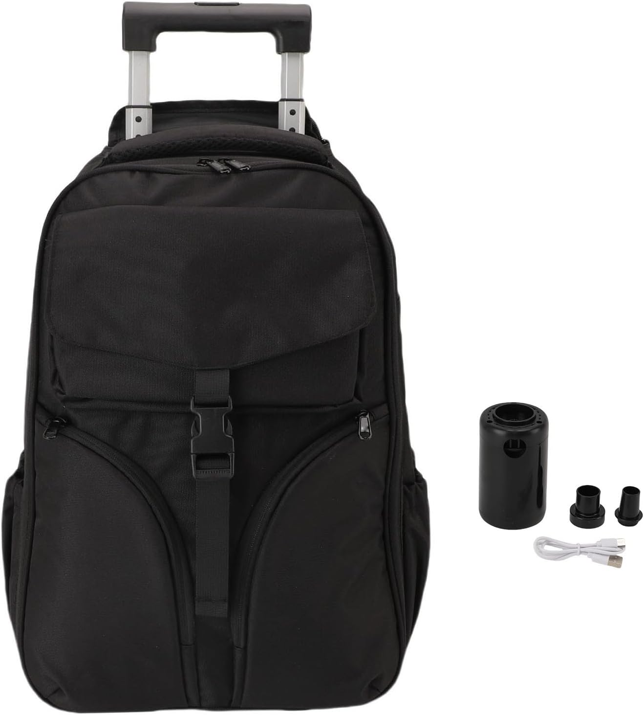 Travel Vacuum Backpack with Pump, Trolley Backpack with Wheels, Vacuum Compression Travel Backpack, 30L Large Capacity Rolling Trolley Shoulder Bag for Travel Business Trip image number 4