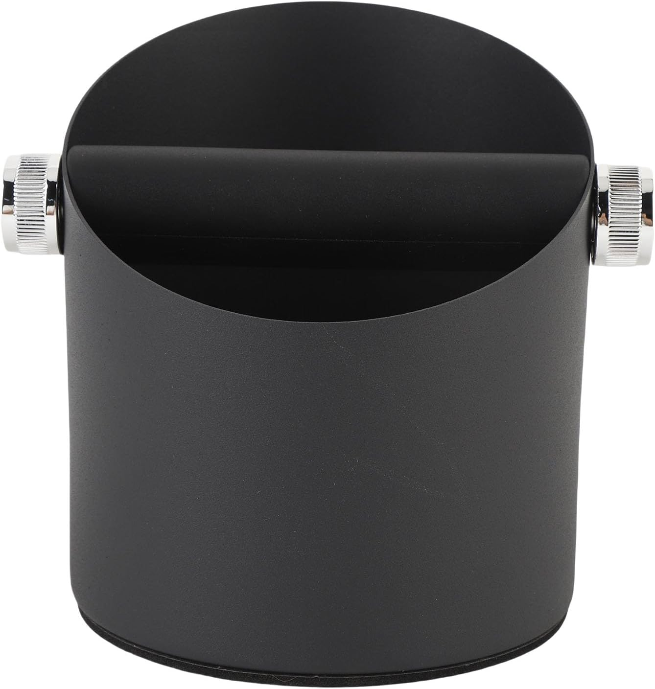 Generic Coffee Knock Box, 5.3 X 5.9In Carbon Steel Espresso Grounds Container with Removable Knock Bar for Home Cafe Use (Black) - Black image number 3