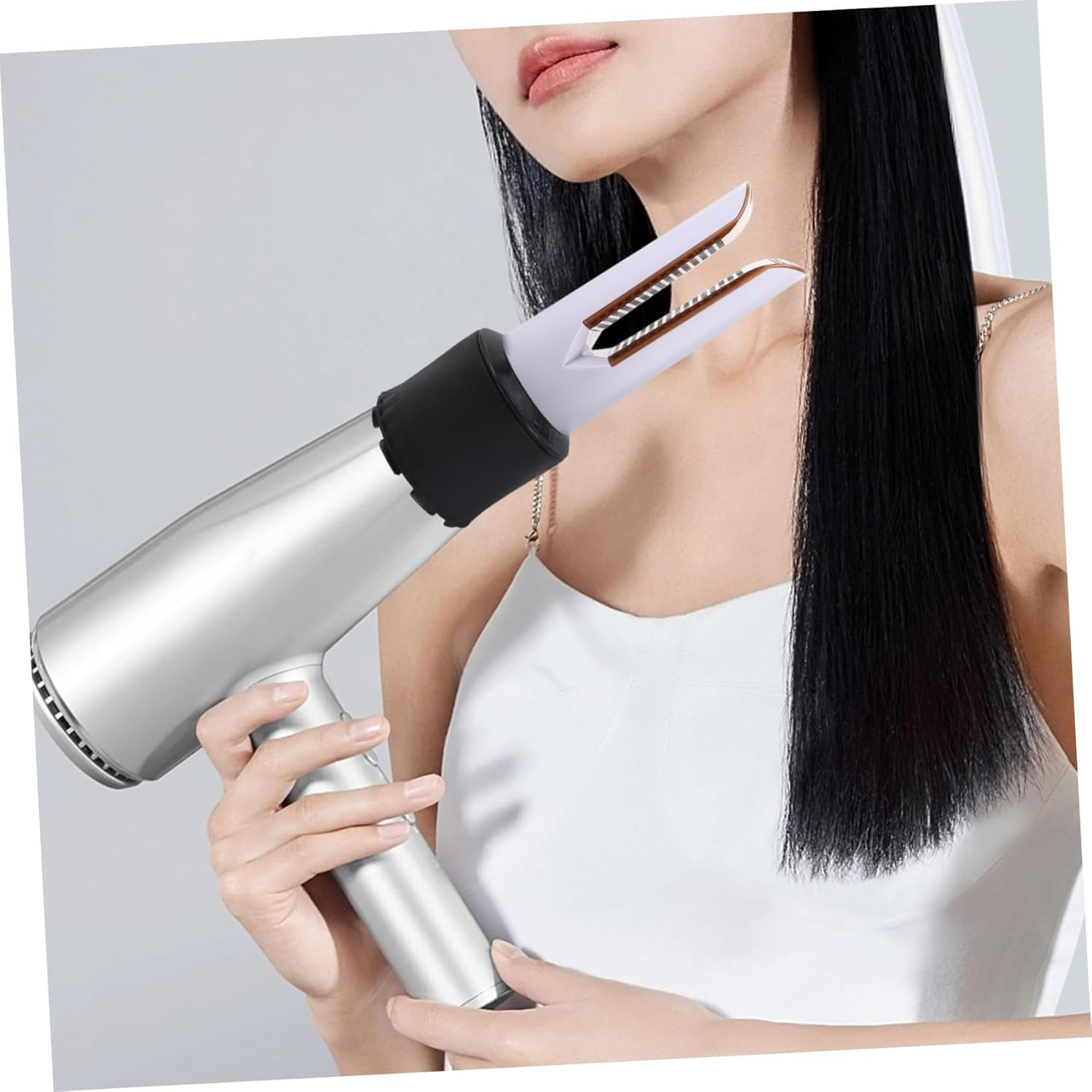 LALADEFIEE Hair Dryer Straightener Nozzle Attachment Precision Styling Tool Diffuser Hair Dryer Comb for Blow image number 2