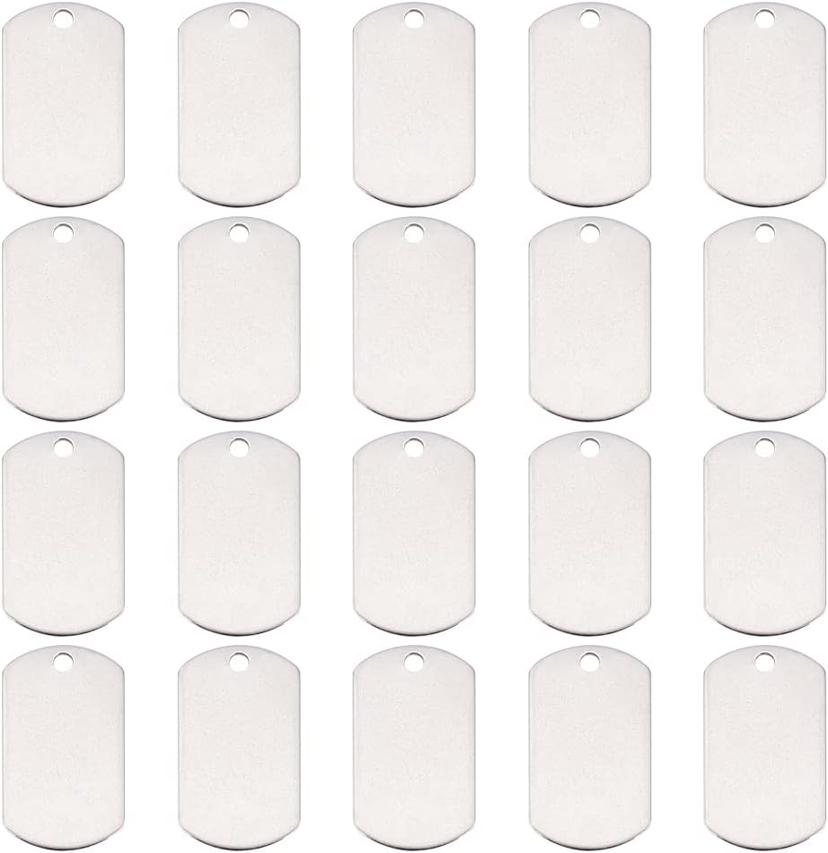 UNICRAFTALE 30Pcs 5 Colours round Metal Laser Engraving Blanks Dog Tags 25 Mm Stainless Steel Pendant Smooth Empty Tags Metal Charms for Jewellery Key Pet Dog Tags Making and Crafts