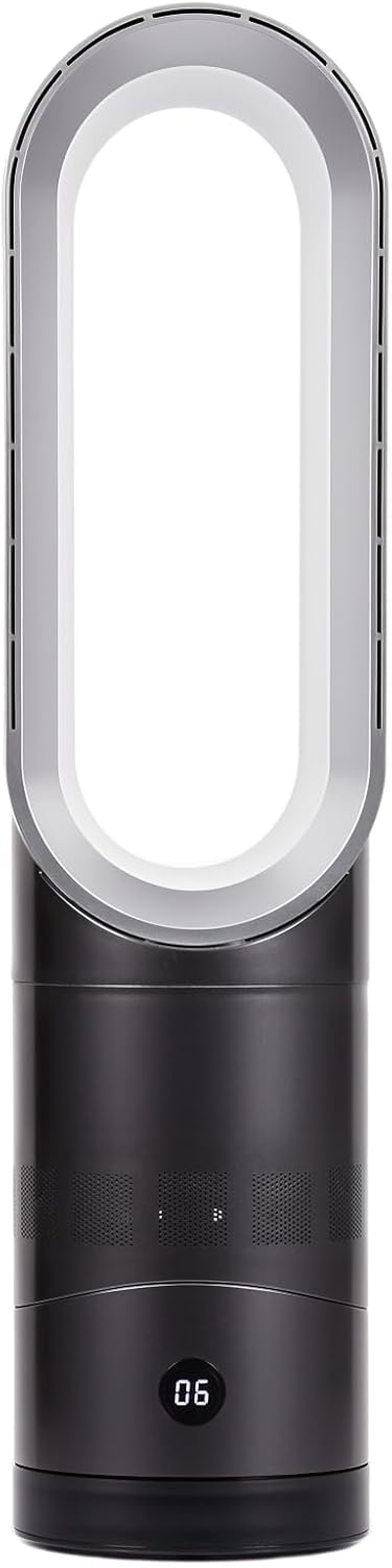 Bladeless Tower Fan with Air Purifier, Electric Portable Floor Fan for Bedroom, 9H Timer, 8-Speed, Strong Wind, LED Touch Control, 90&deg; Oscillating Fan for Home & Office Use