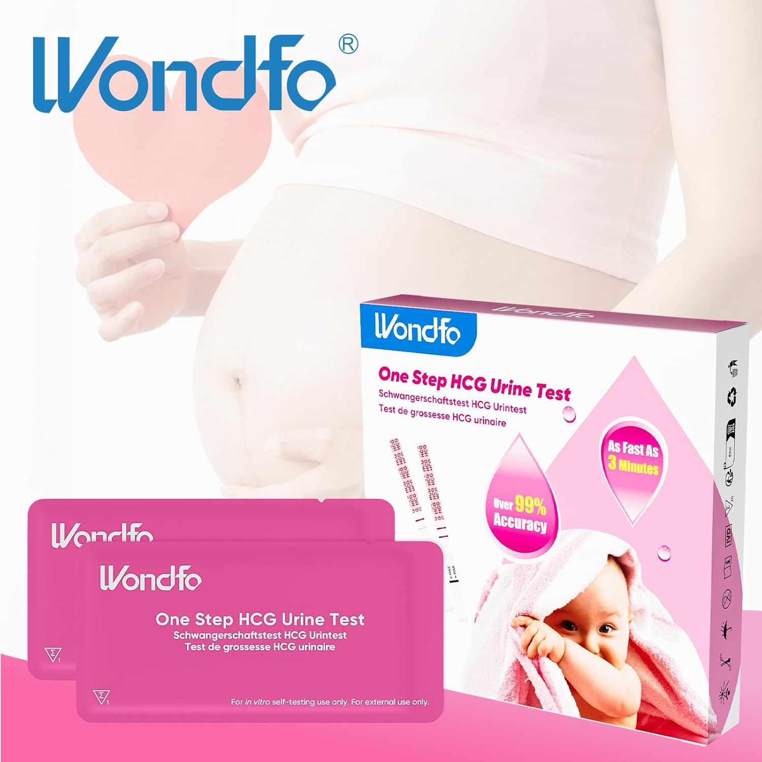 Wondfo Pregnancy Test Strips, Early Detection 10Miu Sensitive, 20 Pack image number 5
