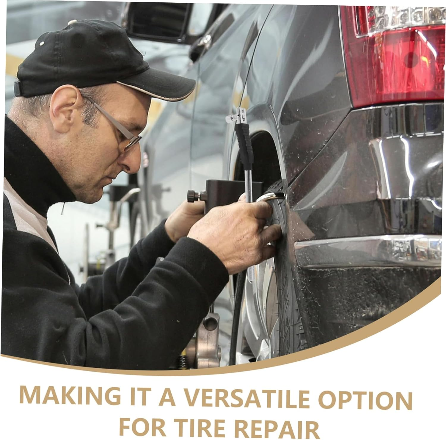 OSOLADY Tire Valve Stem Puller Valve Stem Installer with Steel Handle for Automotive Wheel Repair and Maintenance