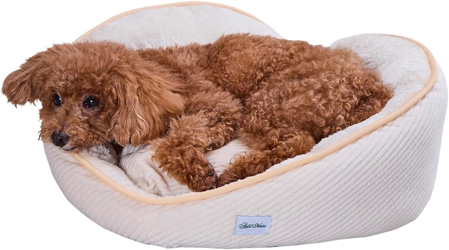 ADD. Mate Cuna Heart Wave Bed for Dogs and Cats, AWA, Milk Ivory - Milk Ivory image number 1