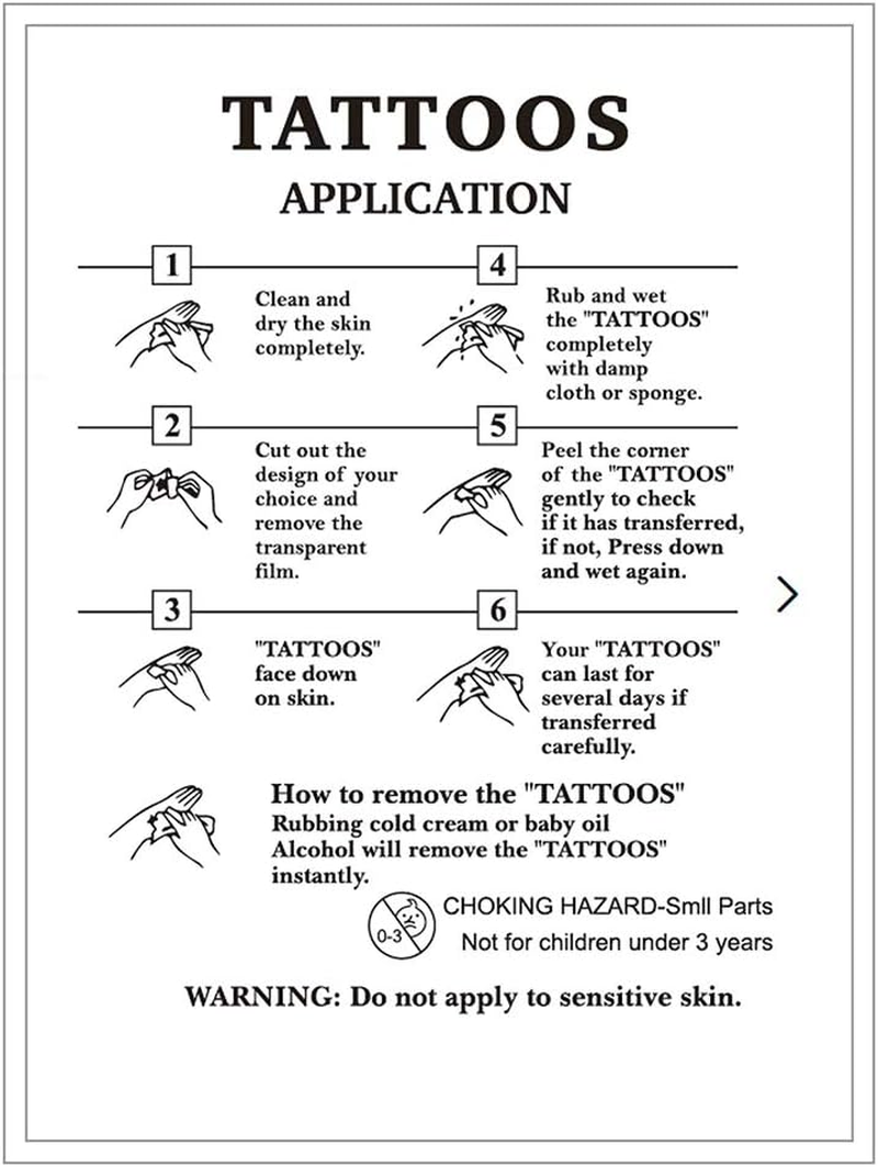 ELANE 19 Sheets Tramp Stamp Temporary Tattoo,Fake Temporary Tramp Stamp Tattoo Stickers for Women Grils Men - 19Pcs-Black image number 2
