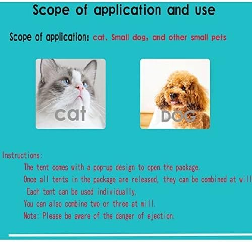 Outdoor Cat Enclosures Cat Tent, 6-In-1 Portable Cat Tent with Tunnel Foldable Pet Playpen Play Tents Pop up Visual Mesh House for Kitten Puppy Small Dog Animal，Large Outdoor Cat Tent image number 4