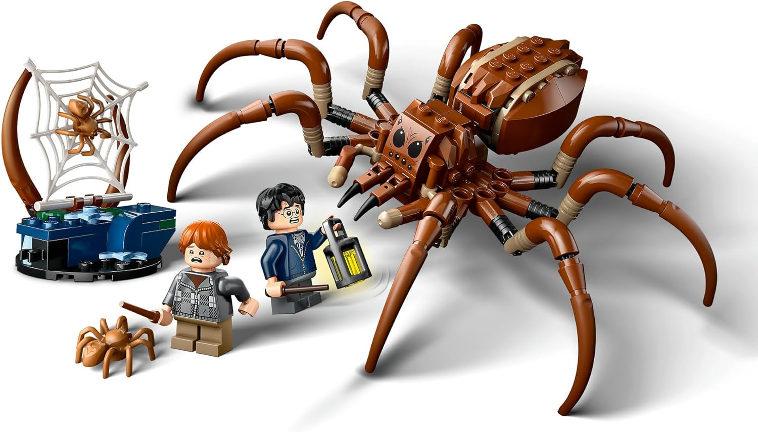 LEGO Harry Potter Aragog in the Forbidden Forest Set, Building Toy for 7+ Year Old Boys & Girls, with a Spider Figure & 2 Character Minifigures Incl. Ron Weasley, Wizarding World Kids' Toys 76434 image number 1