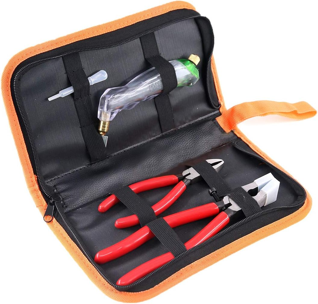 Hilitchi 3-Pcs Premium Glass Running Breaking Pliers and Pistol Grip Cutter Set Glass Tool for Stained Glass, Mosaics and Fusing Work image number 5