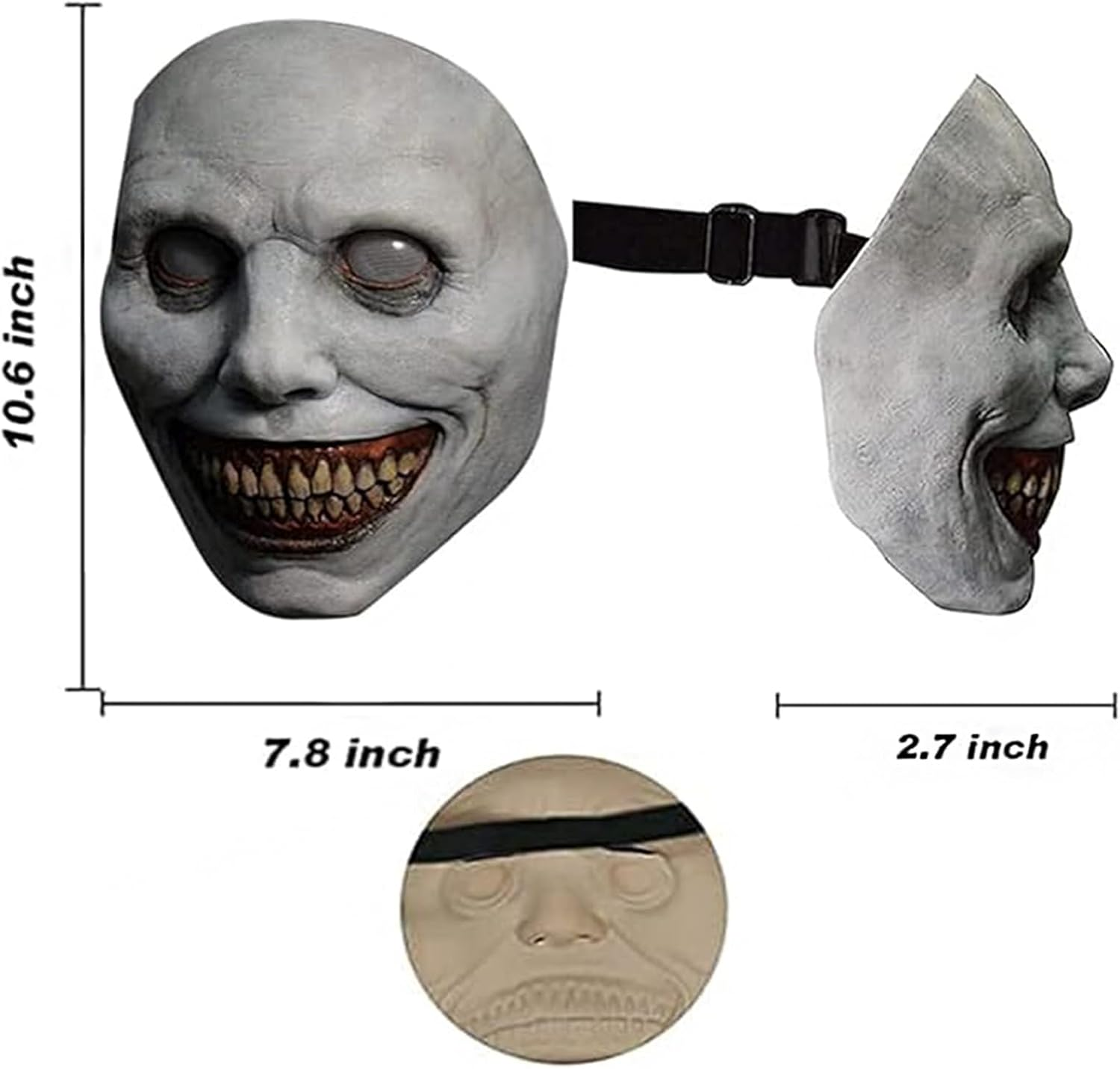 Halloween Mask, Scary Mask for Adults, Scary Halloween Mask, Halloween Horror Decor, Cosplay Costume Props, Halloween Party Decorations Props image number 4