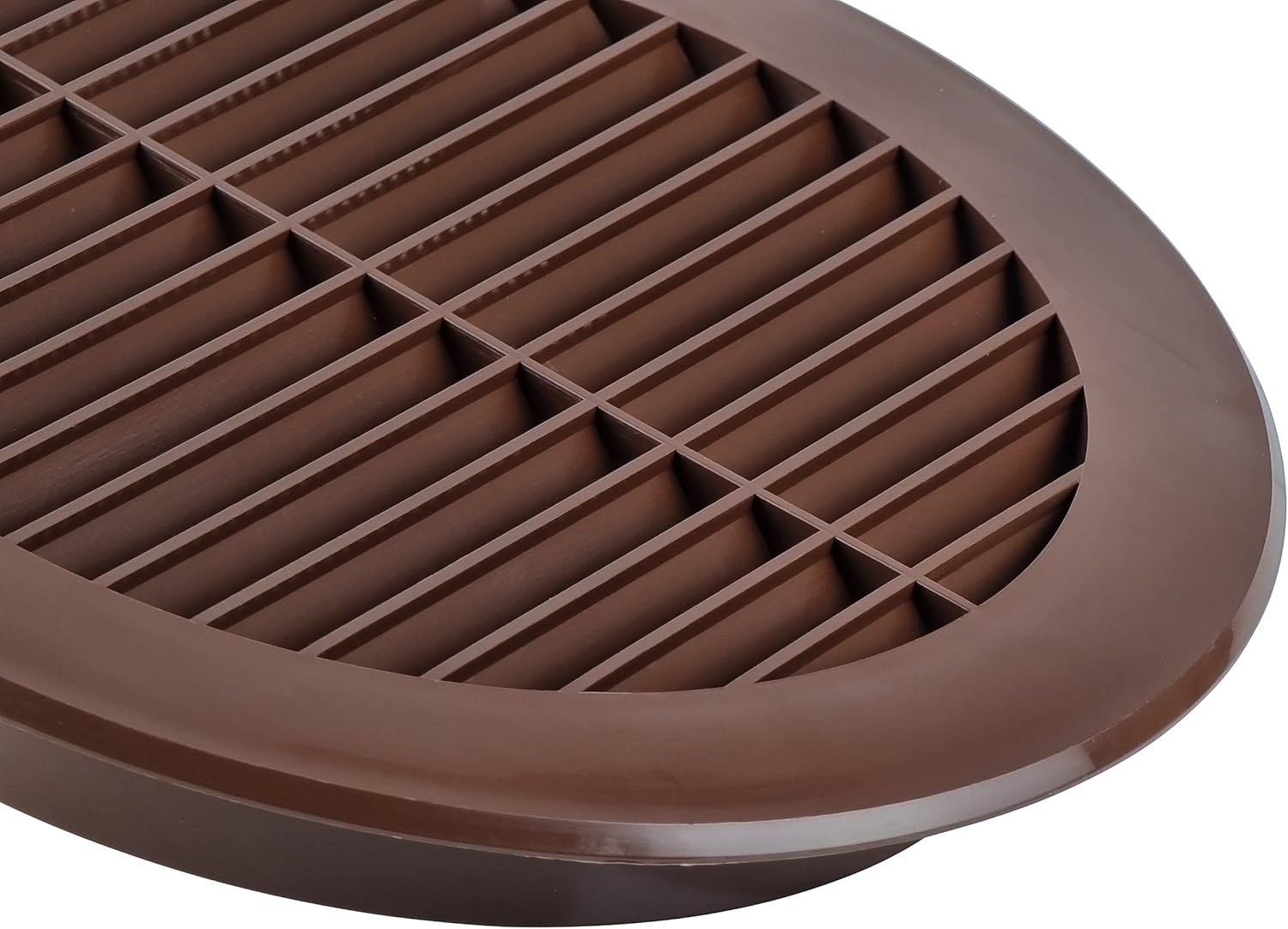 Steinberg14 Brown 150Mm Air Vent Cover with Insect Mesh - 6 Inch round Air Vent Covers for Walls and Ceilings - Air Vents for Interior Walls - Plastic Ventilation Grille image number 6