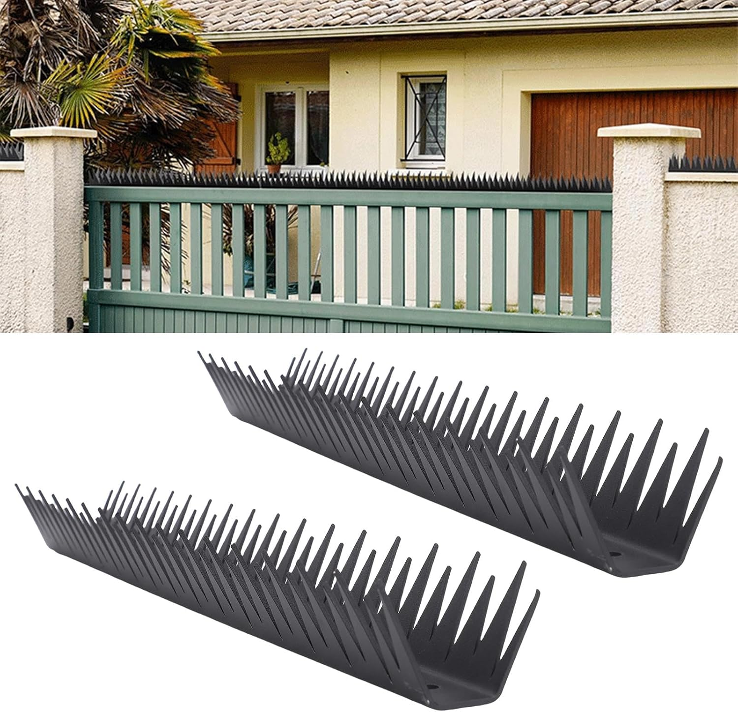 6 Pcs Heavy Duty Metal Fence Spikes, Security anti Climb Wall Spikes with Screws, Metal Animal Deterrent anti Theft Security Fence Pointed Nails Wall for Home Outdoor image number 3