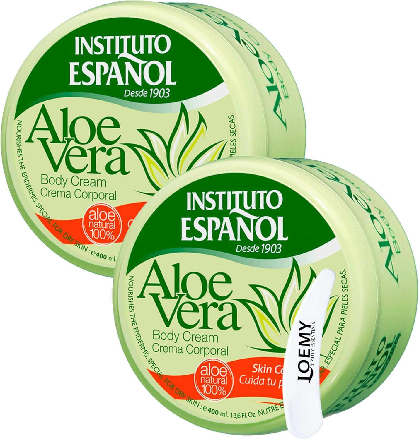 Sorrisini - Instituto Espanol Aloe Vera Body Cream Face Cream Hand Cream 100% Natural Aloe Vera Body Cream 2 X 400 Ml