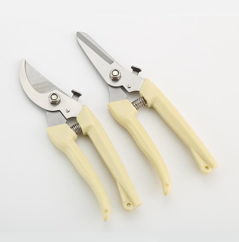 Curve Gardening Scissor Garden Shears with Sharp Blade, 2Pcs Bypass and Straight Blade Garden Clippers, Stainless Steel Pruning Gardening Shears With1 Bypass Pruner and 1 Straight Blade Scissors image number 6